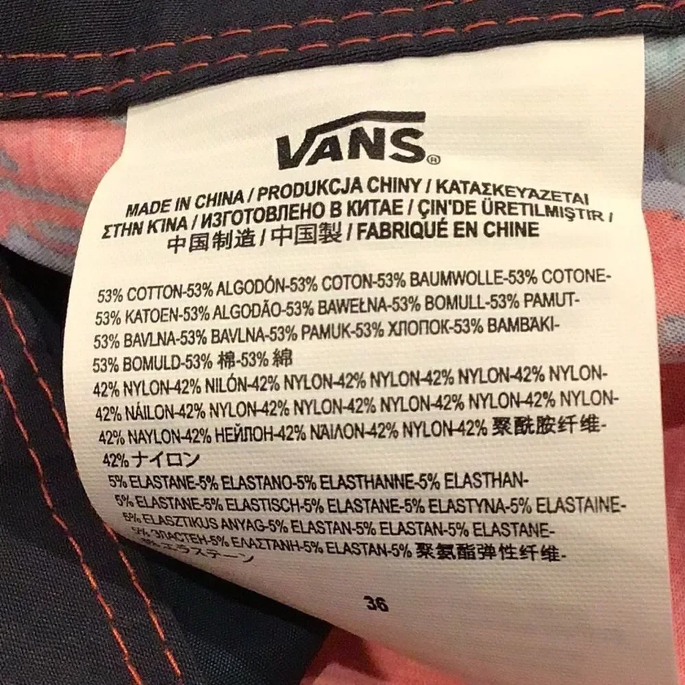 Vans The Era Classic Red Navy Blue Sailing Hidden Print Board Shorts NEW